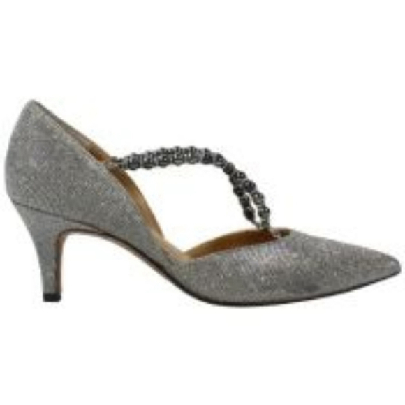 J. Renee Zayna Pewter Heels Size 7 NWOB - Picture 5 of 7
